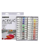 Без бренда «Коробка 24 шт.: Акриловые краски «Две картинки» 24 шт. по 12 мл, проф. пигмент» в Саратове