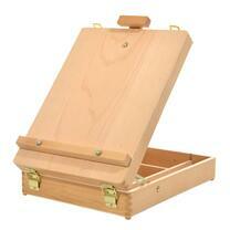 Без бренда «Коробка 6 шт.: Мольберт Две картинки этюдный ящик, настольный, хлопушка 55 см» в Саратове