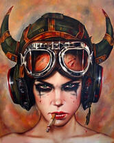 Без бренда «Девушка в шлеме с сигаретой» в Саратове