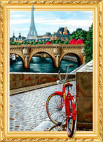 Велосипед на набережной Парижа