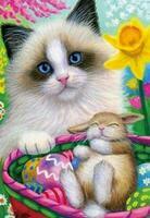 Без бренда «Сиамский котёнок и пасхальный кролик» в Саратове в интернет-магазине Без бренда «Сиамский котёнок и пасхальный кролик» в Саратове