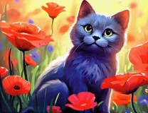 Без бренда «Серый котик и маки» в Саратове