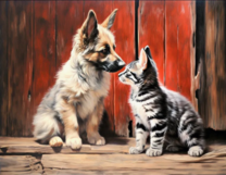 Без бренда «Знакомство котенка и щенка» в Саратове