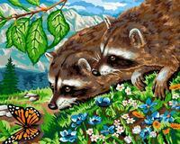 Без бренда «Еноты и бабочка на цветочной поляне» в Саратове